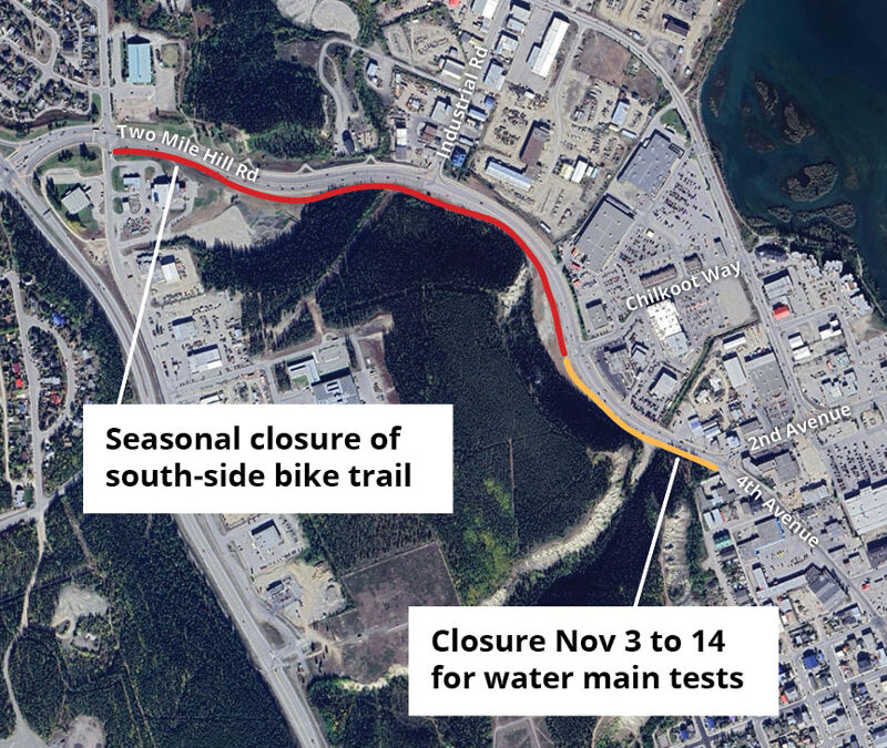 Map of the seasonal trail closure for the Two Mile Hill Trail