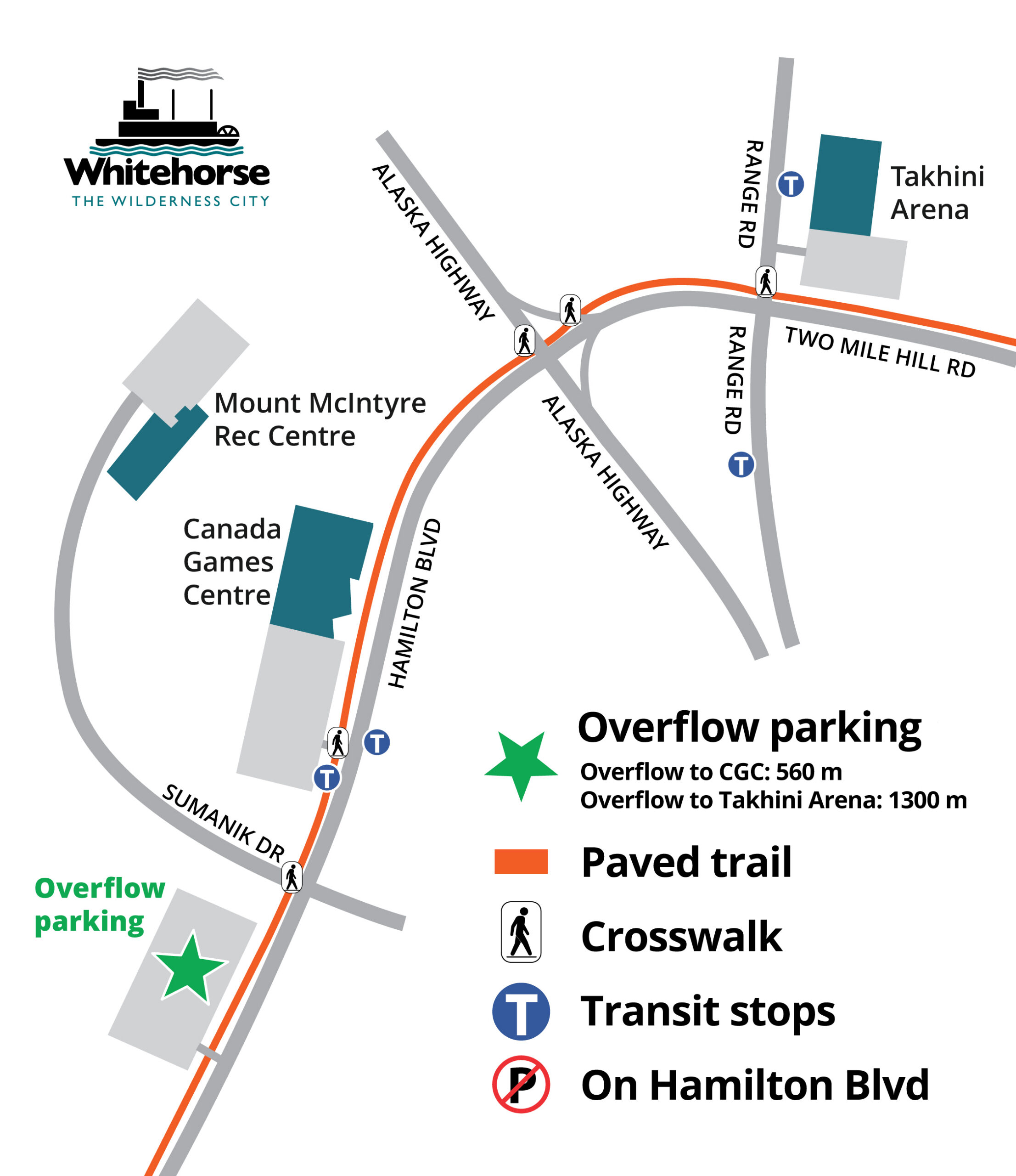Canada Games Centre parking during the Arctic Winter Games - City