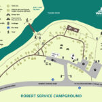 Illustrated map of Robert Service Campground.